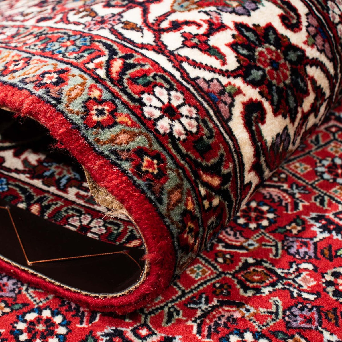 Dywan perski - Bijar - 246 x 171 cm - ciemna czerwień