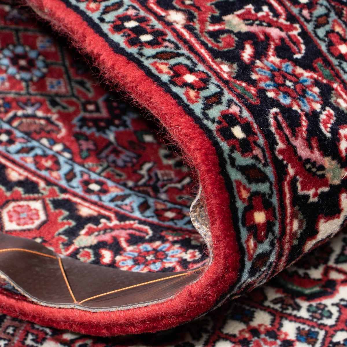 Biegacz Dywan perski - Bijar - 205 x 74 cm - ciemna czerwień