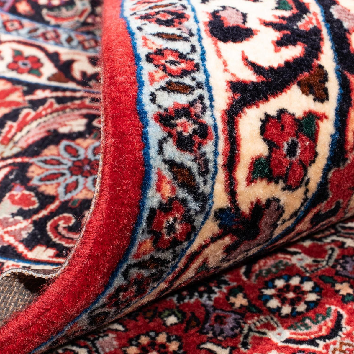 Dywan perski - Bijar kwadratowy  - 250 x 250 cm - ciemna czerwień