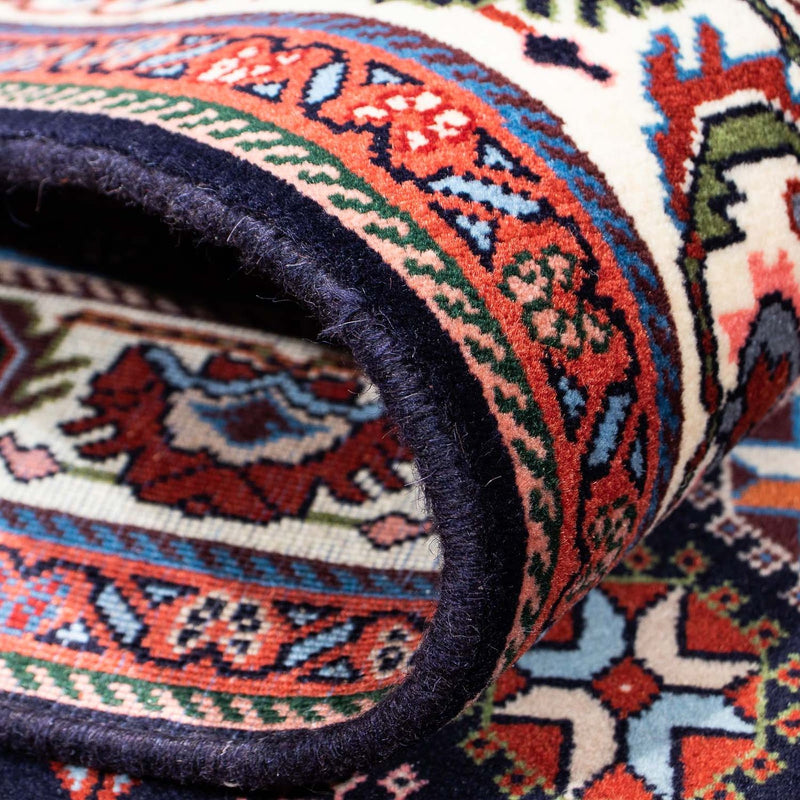 Dywan Gabbeh - Kashkuli perski - 212 x 143 cm - ciemnoniebieski