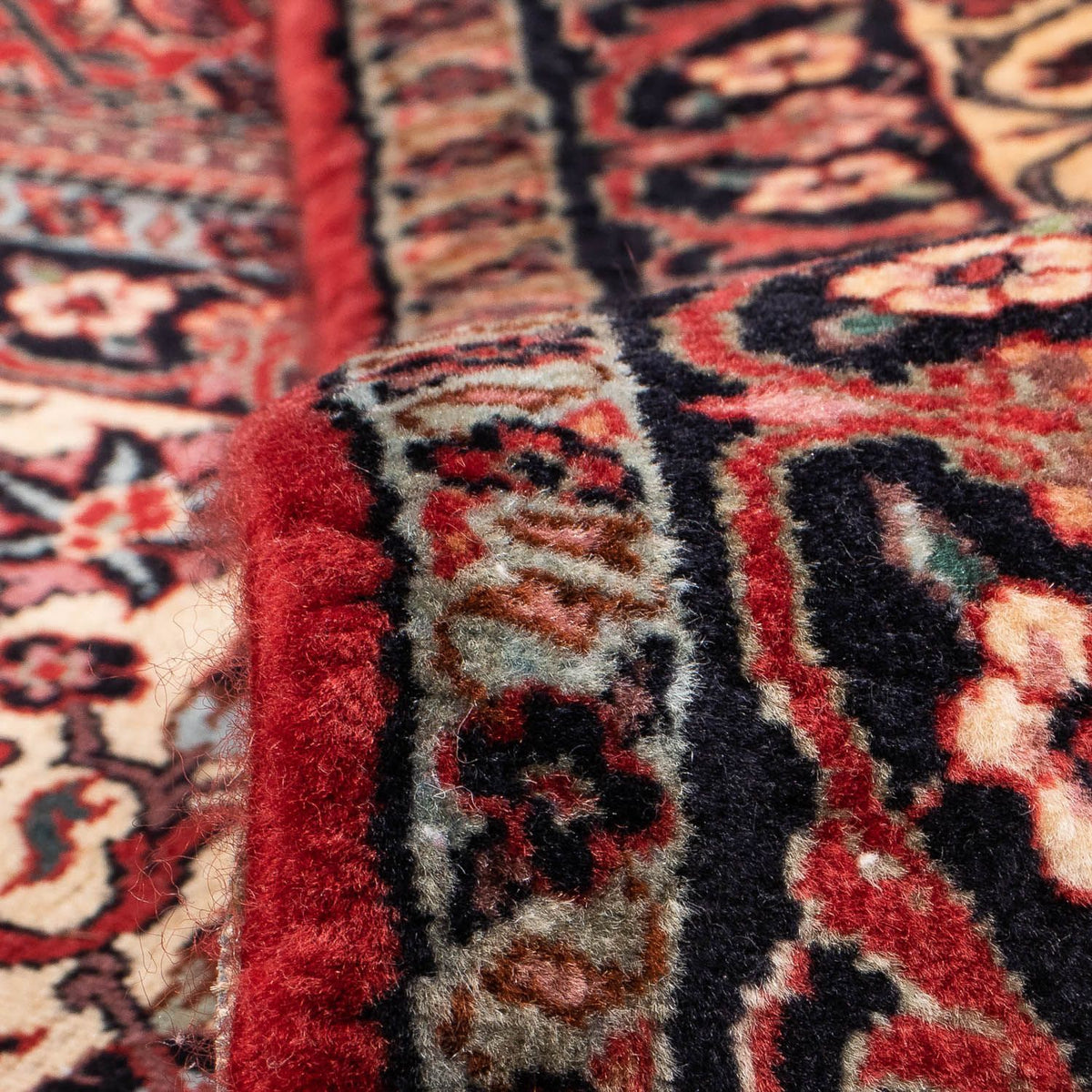 Dywan perski - Bijar - 304 x 251 cm - ciemna czerwień