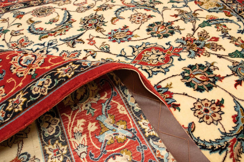 Dywan perski - Isfahan - Premium - 164 x 116 cm - beżowy