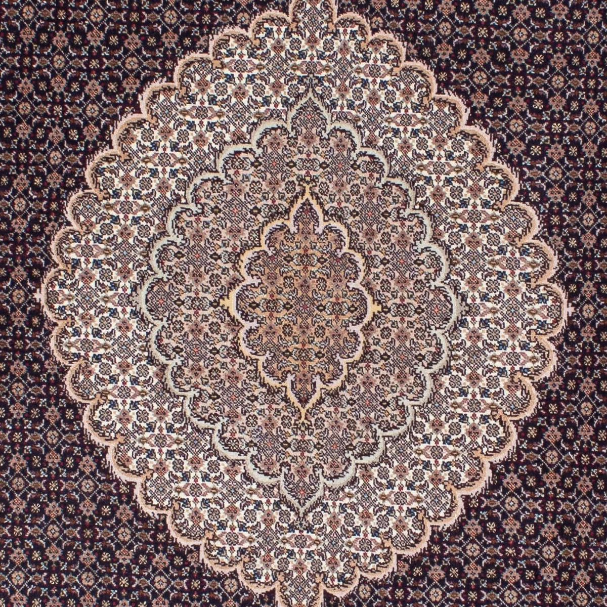 Dywan perski - Tabriz - 213 x 151 cm - ciemnoniebieski
