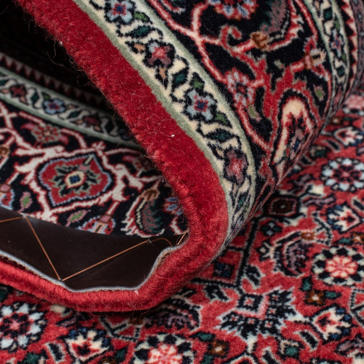 Biegacz Dywan perski - Bijar - 201 x 100 cm - ciemna czerwień