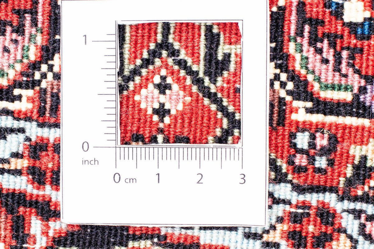 Dywan perski - Bijar okrągły  - 150 x 150 cm - ciemna czerwień