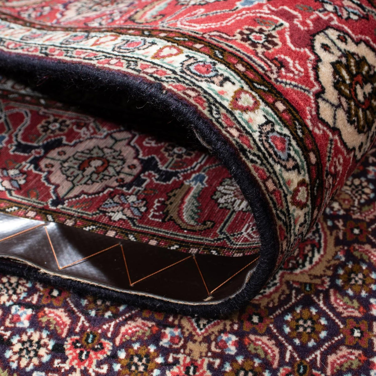 Dywan perski - Tabriz - 208 x 146 cm - ciemnoniebieski