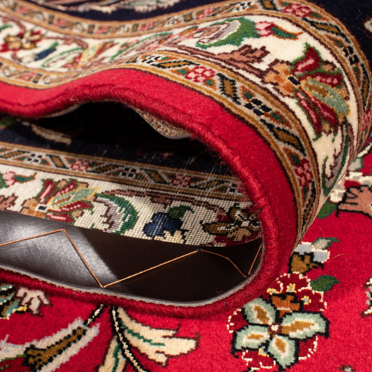 Dywan perski - Tabriz - Królewski kwadratowy  - 251 x 251 cm - czerwony