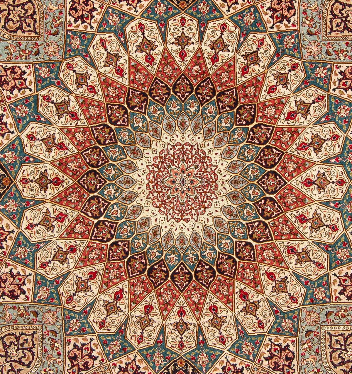 Dywan perski - Tabriz - Królewski - 254 x 204 cm - wielokolorowy