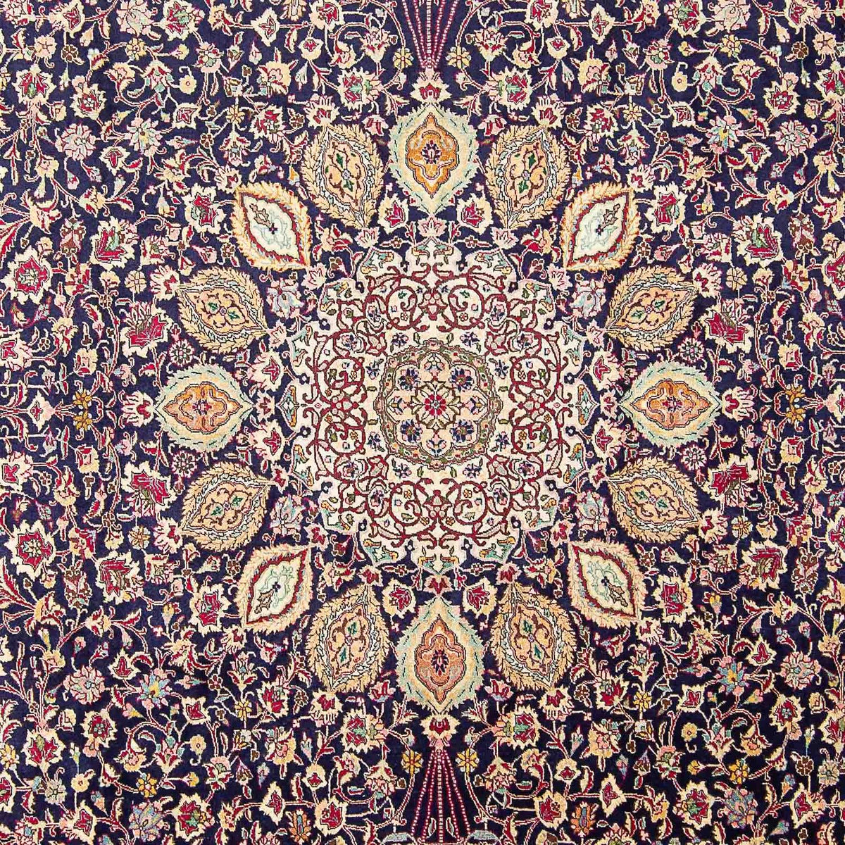 Dywan perski - Tabriz - Królewski - 436 x 292 cm - ciemnoniebieski