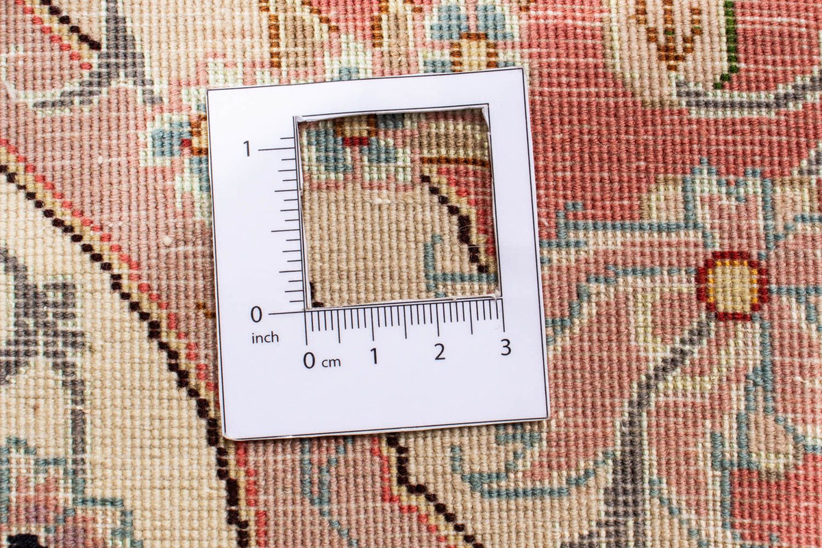 Dywan perski - Tabriz - Królewski okrągły  - 150 x 150 cm - beżowy