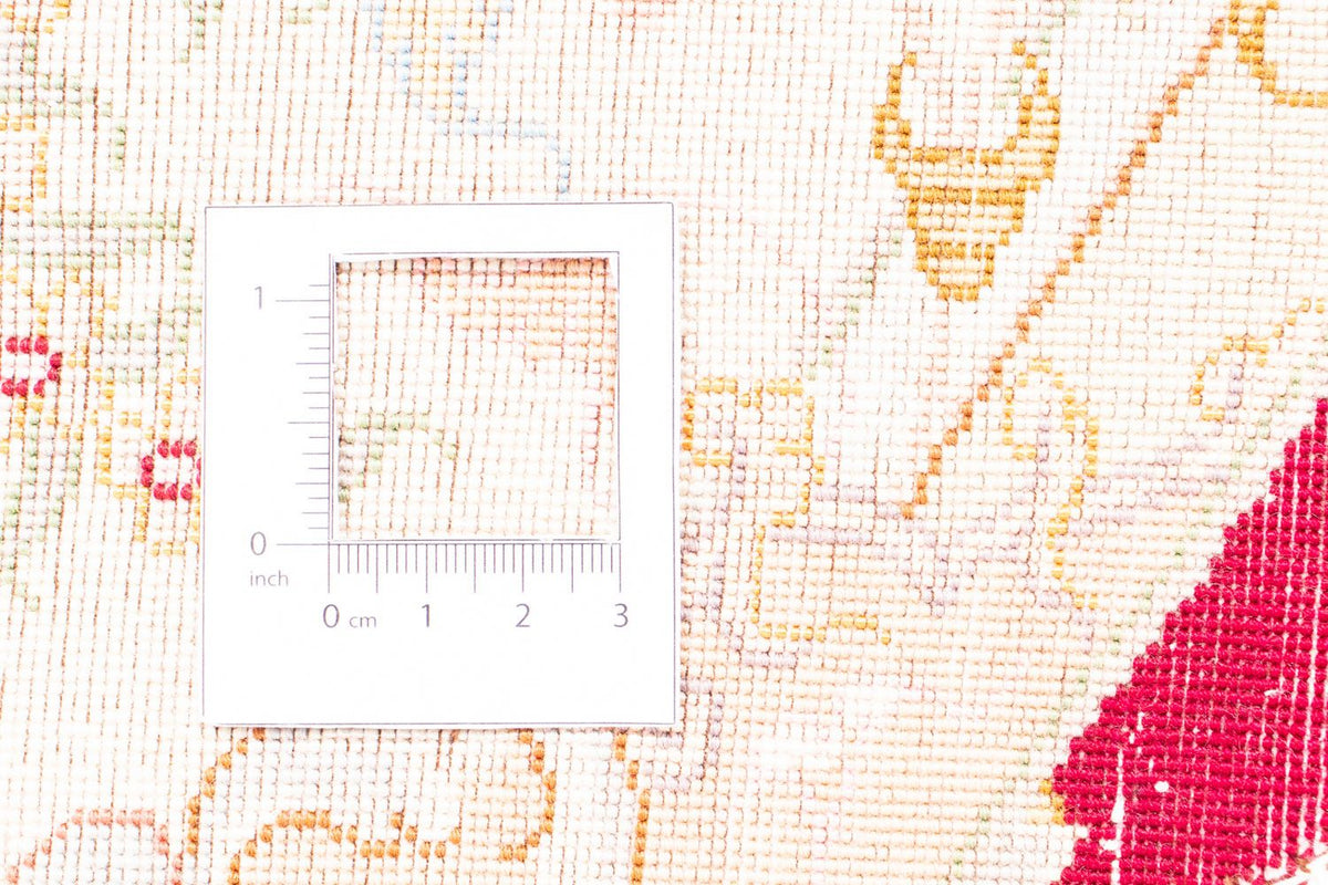 Dywan perski - Tabriz - Królewski okrągły  - 150 x 150 cm - ciemna czerwień