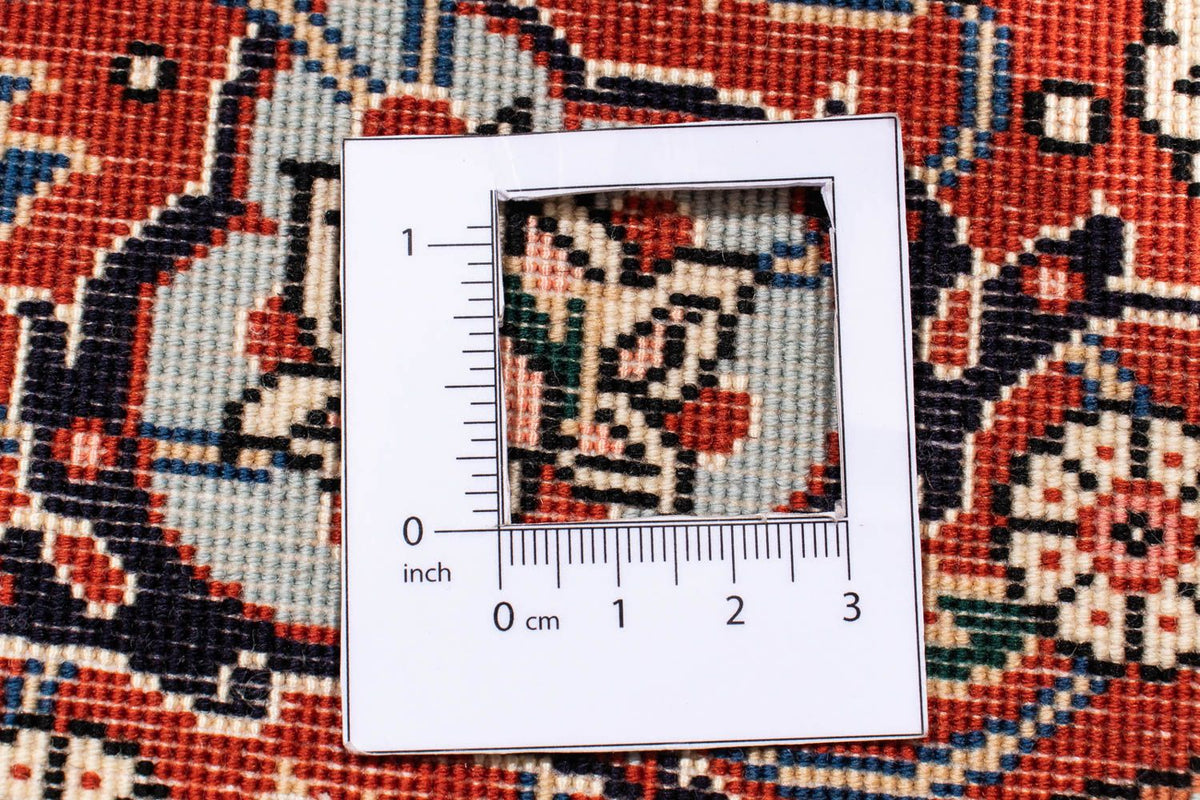 Dywan perski - Tabriz - Królewski okrągły  - 150 x 150 cm - jasnobrązowy