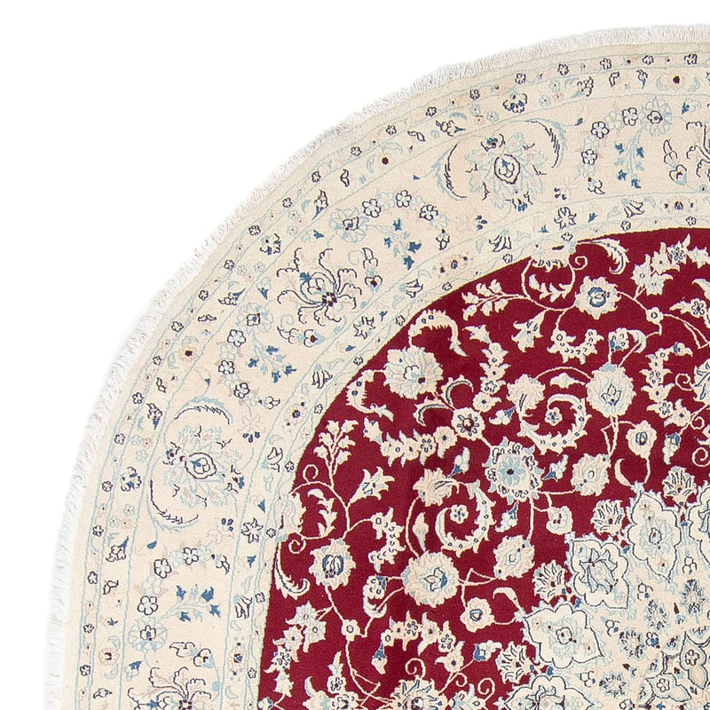 Dywan perski - Nain - Królewski okrągły  - 292 x 292 cm - ciemna czerwień
