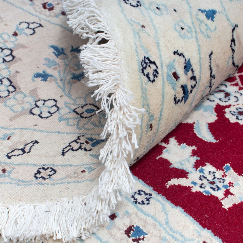 Dywan perski - Nain - Królewski okrągły  - 292 x 292 cm - ciemna czerwień