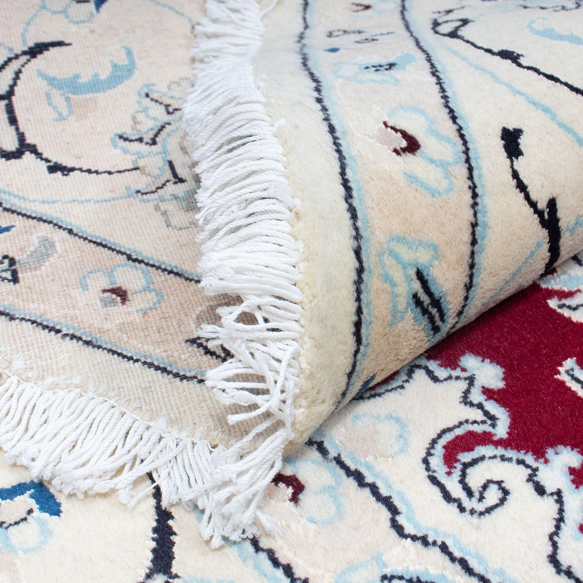 Dywan perski - Nain okrągły  - 246 x 246 cm - ciemna czerwień