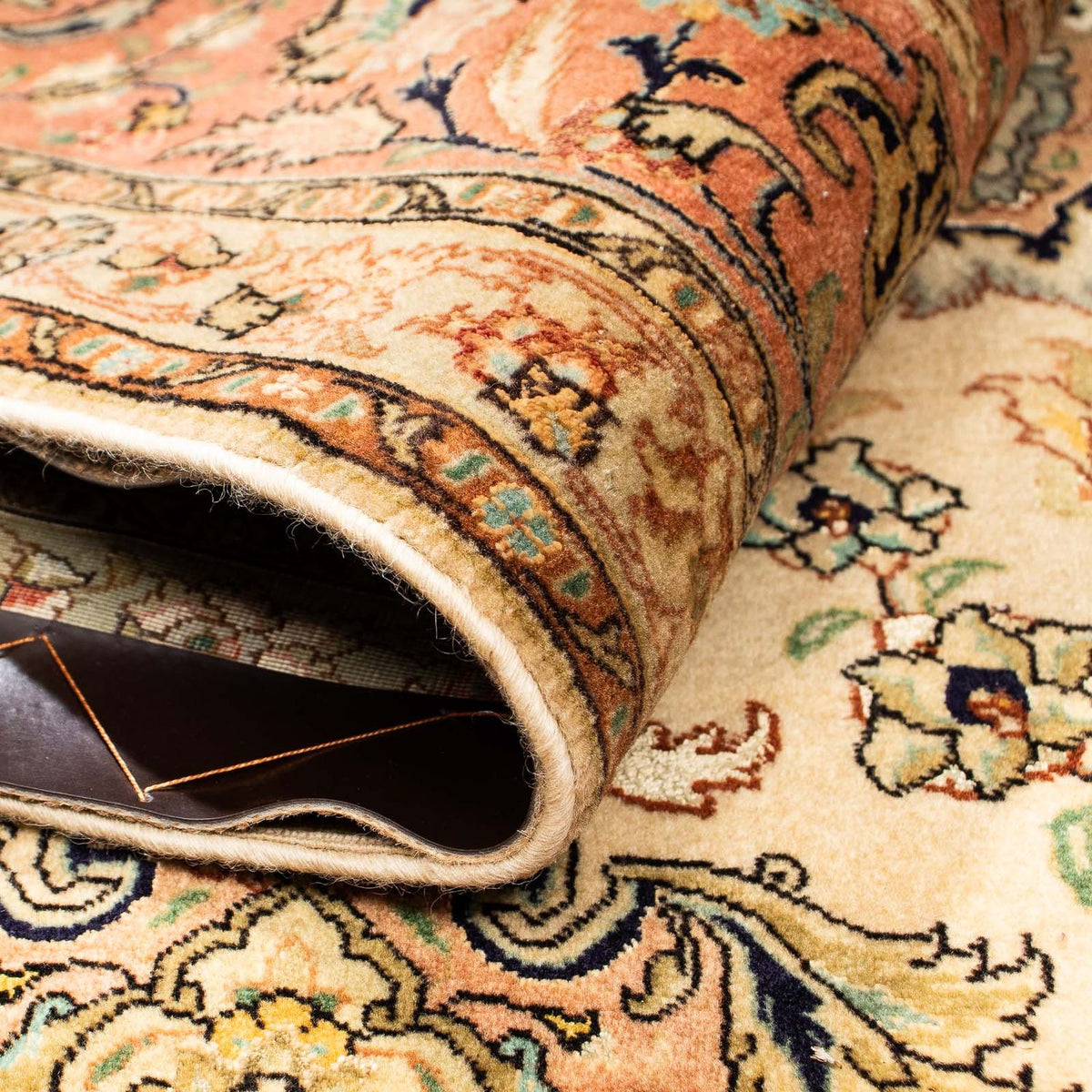 Dywan perski - Tabriz - Premium - 320 x 201 cm - brązowy