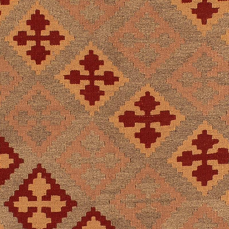 Dywan Kelim - Orientalny kwadratowy  - 165 x 161 cm - ciemna czerwień