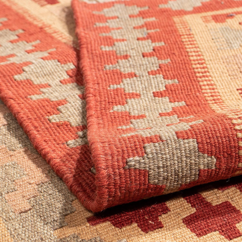 Dywan Kelim - Orientalny kwadratowy  - 165 x 161 cm - ciemna czerwień