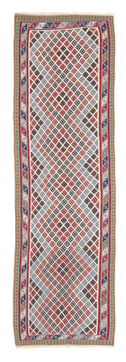 Biegacz Dywan Kelim - Orientalny - 385 x 96 cm - wielokolorowy