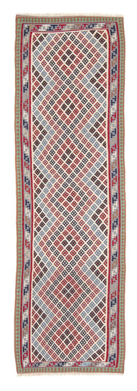 Biegacz Dywan Kelim - Orientalny - 385 x 96 cm - wielokolorowy