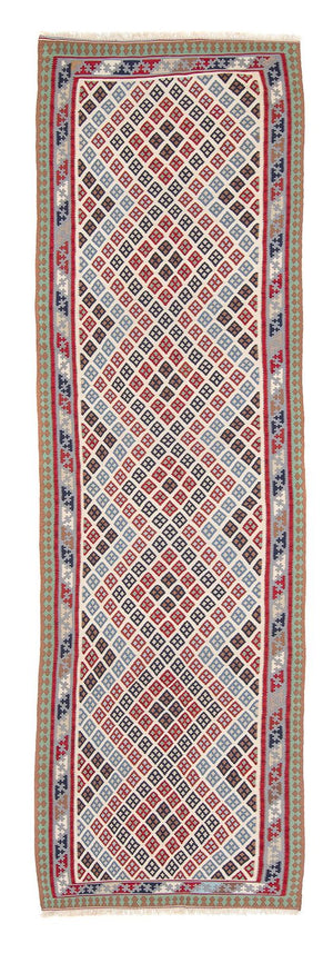 Biegacz Dywan Kelim - Orientalny - 385 x 96 cm - wielokolorowy