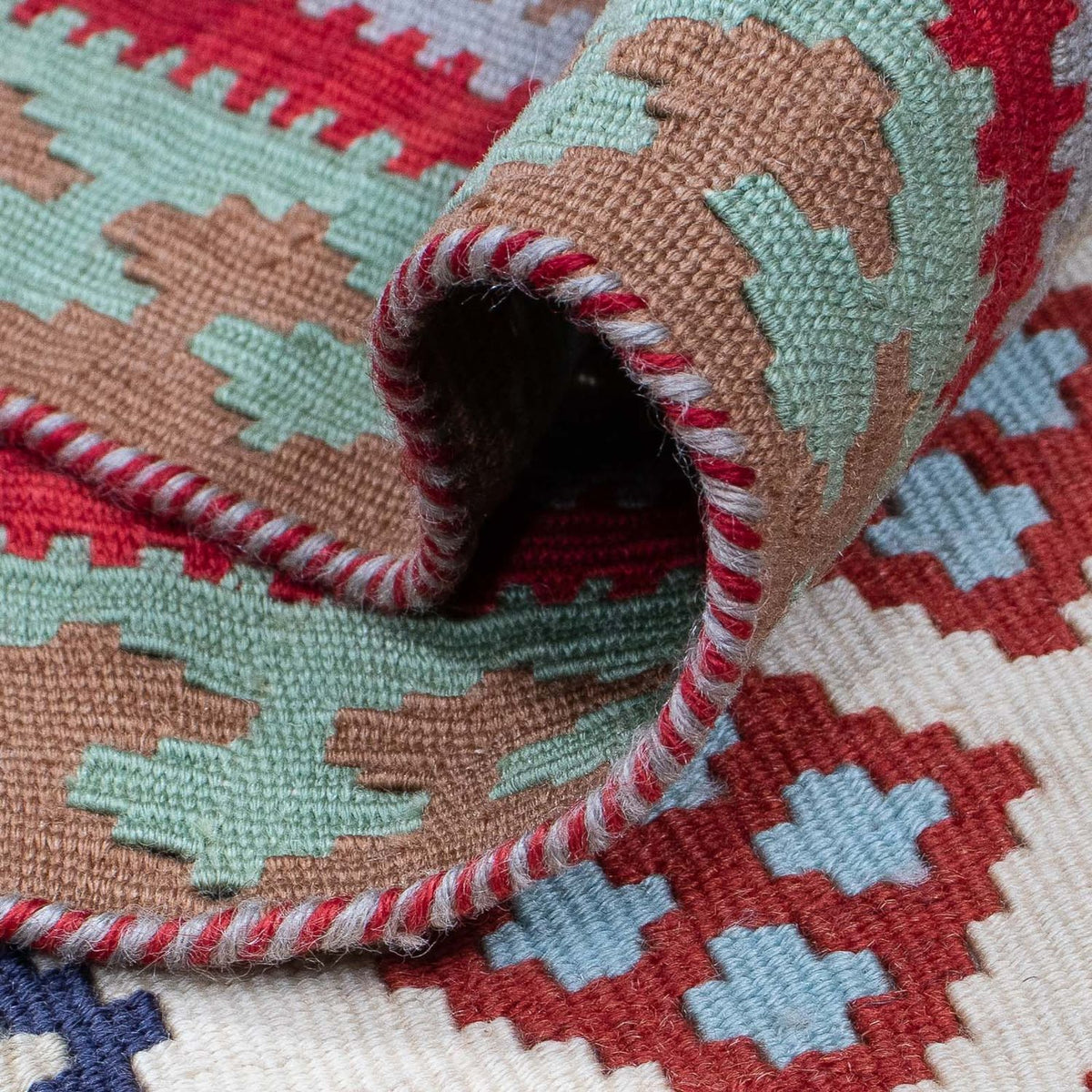 Biegacz Dywan Kelim - Orientalny - 385 x 96 cm - wielokolorowy