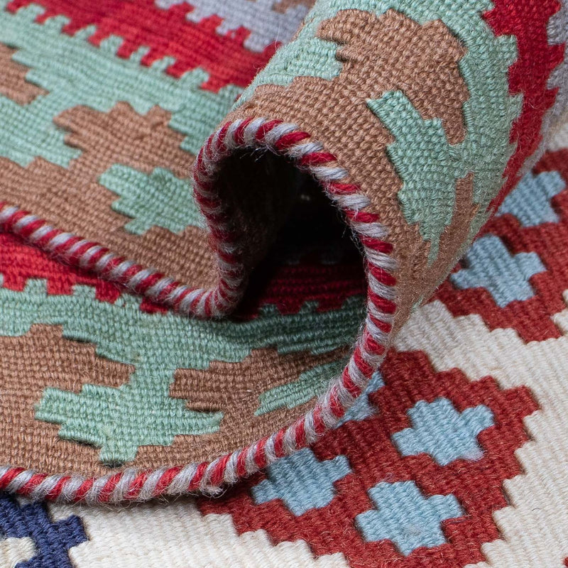 Biegacz Dywan Kelim - Orientalny - 385 x 96 cm - wielokolorowy