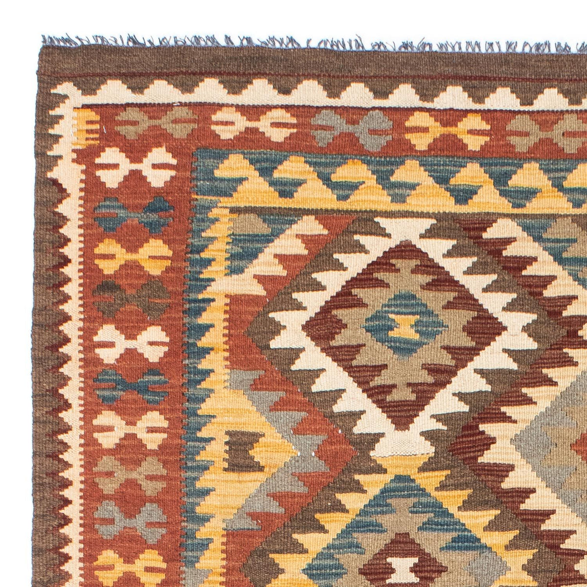 Dywan Kelim - Orientalny - 210 x 150 cm - jasnobrązowy