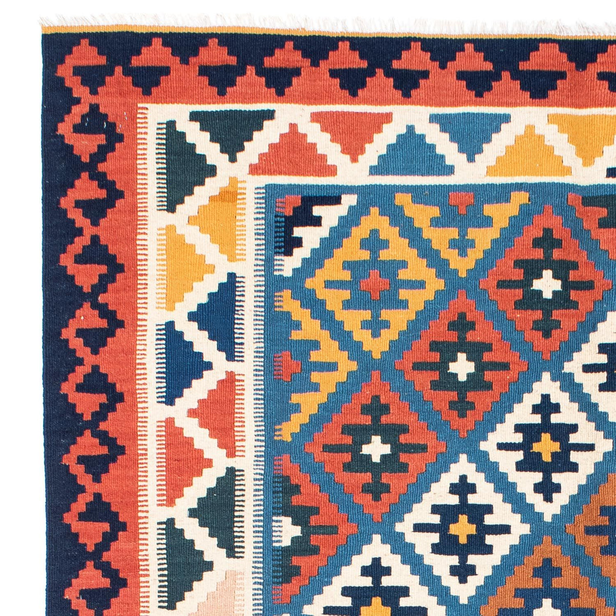 Dywan Kelim - Orientalny - 216 x 154 cm - wielokolorowy