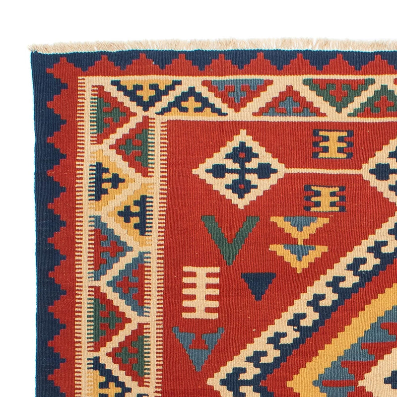 Dywan Kelim - Orientalny - 217 x 160 cm - ciemna czerwień