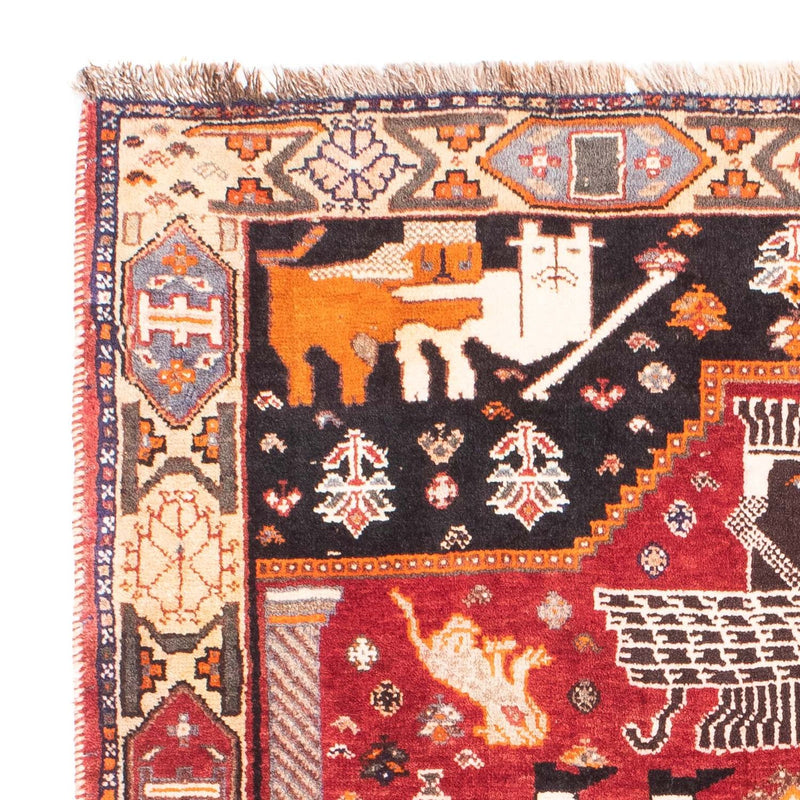 Perski dywan - Nomadyczny - 155 x 111 cm - ciemna czerwień