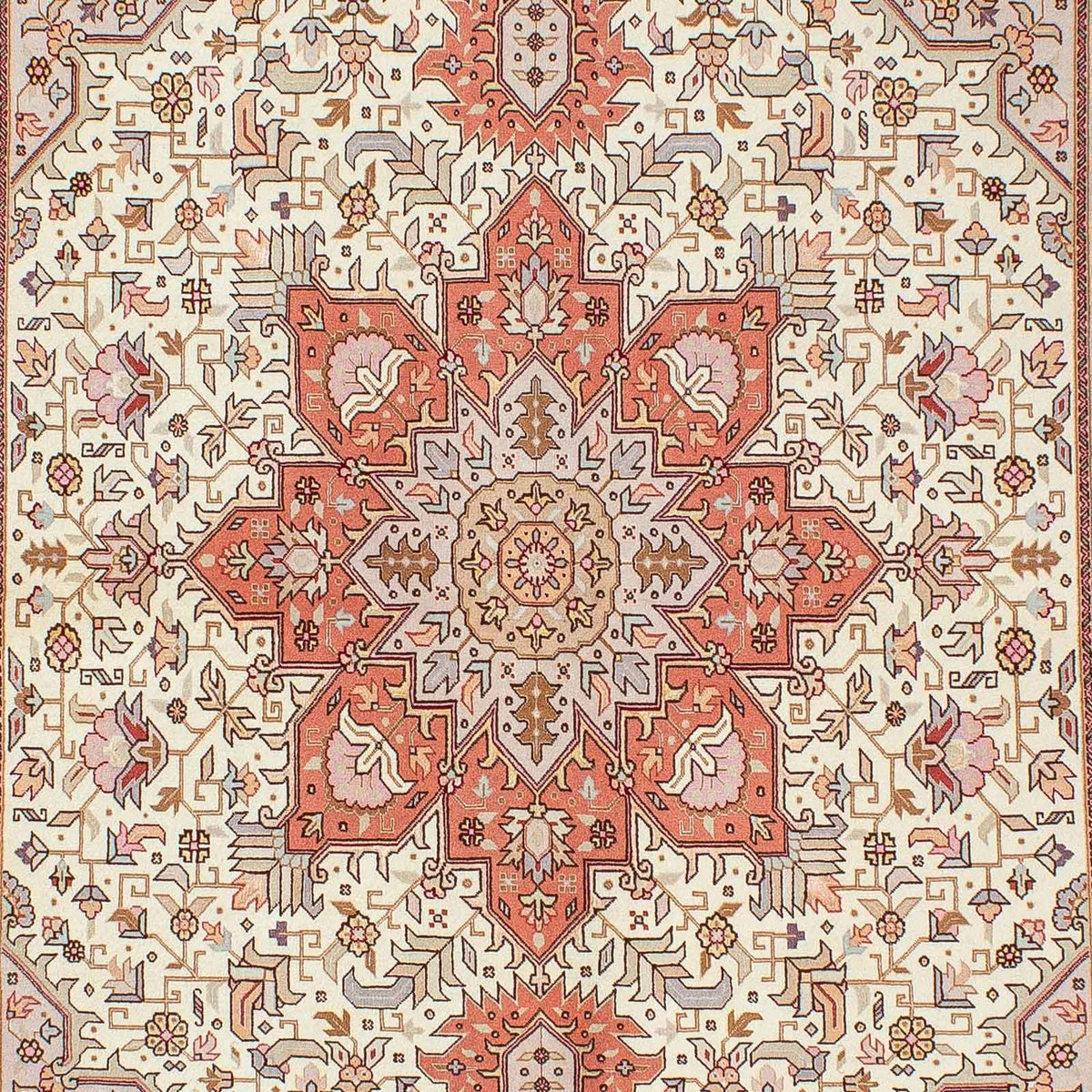 Dywan perski - Tabriz - Królewski - 212 x 148 cm - beżowy