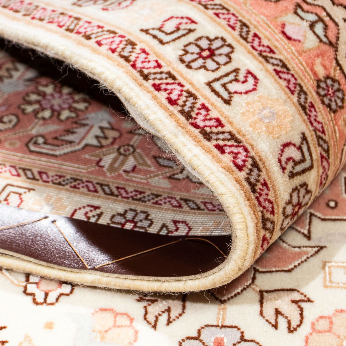 Dywan perski - Tabriz - Królewski - 212 x 148 cm - beżowy