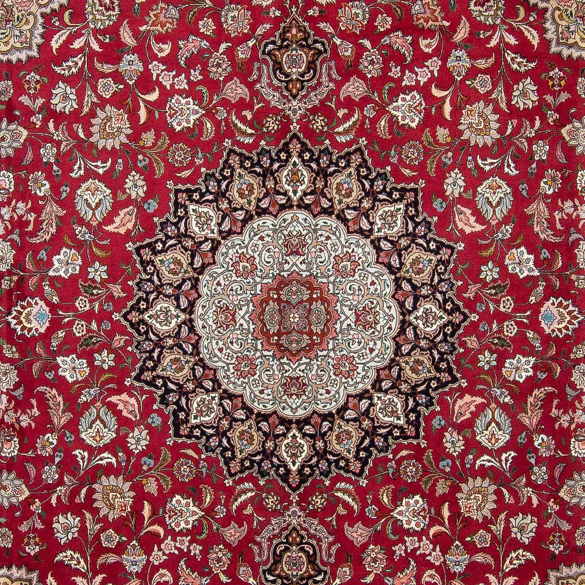 Dywan perski - Tabriz kwadratowy  - 303 x 300 cm - ciemna czerwień