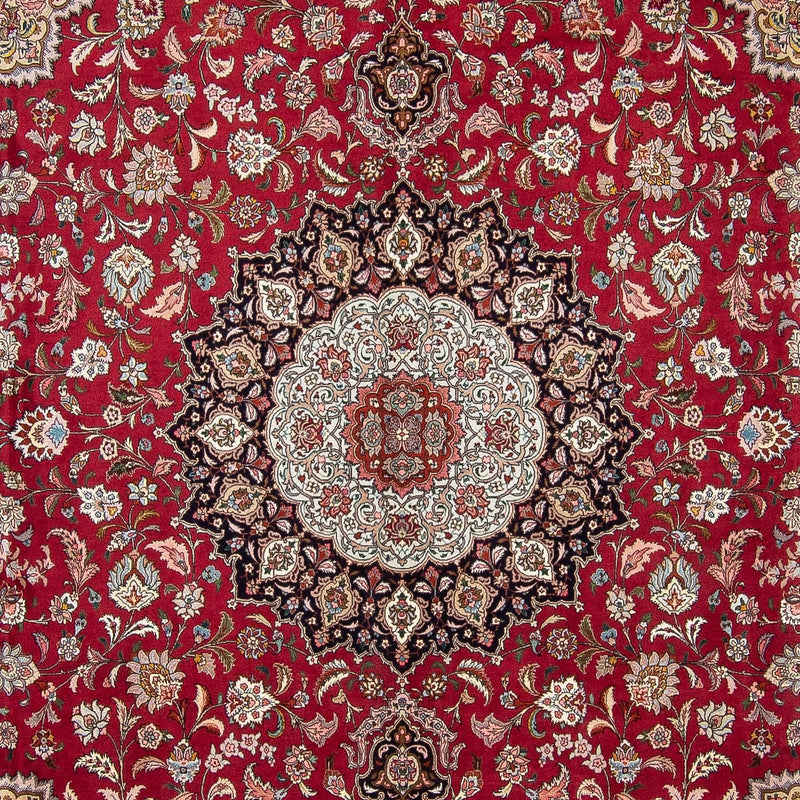 Dywan perski - Tabriz kwadratowy  - 303 x 300 cm - ciemna czerwień