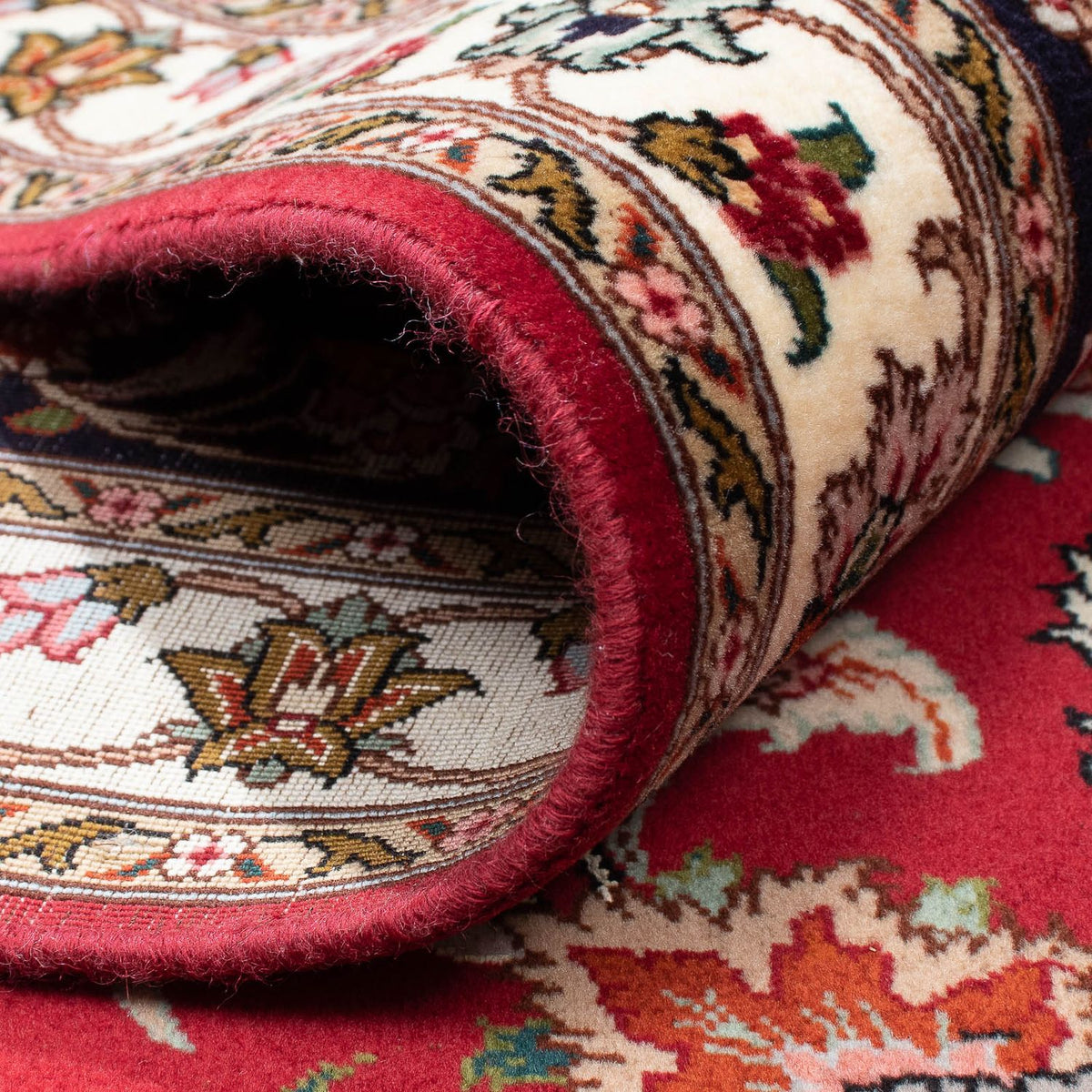 Dywan perski - Tabriz kwadratowy  - 303 x 300 cm - ciemna czerwień