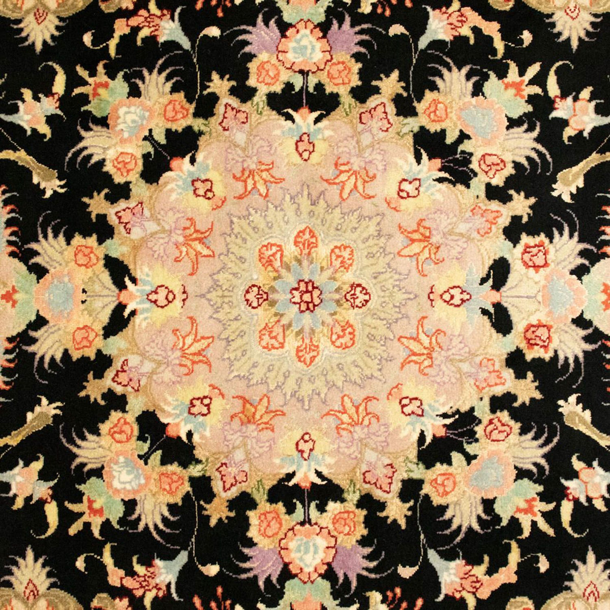 Dywan perski - Tabriz - Królewski - 152 x 102 cm - czarny