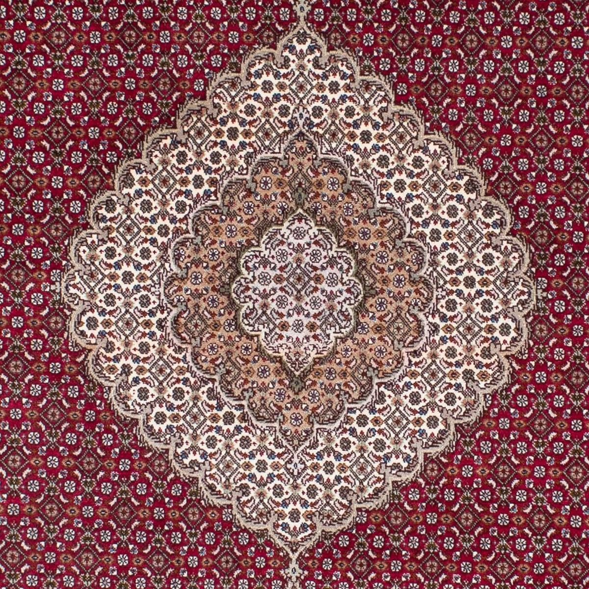 Dywan perski - Tabriz - 208 x 152 cm - ciemna czerwień