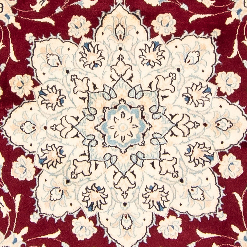 Dywan perski - Nain okrągły  - 245 x 245 cm - ciemna czerwień