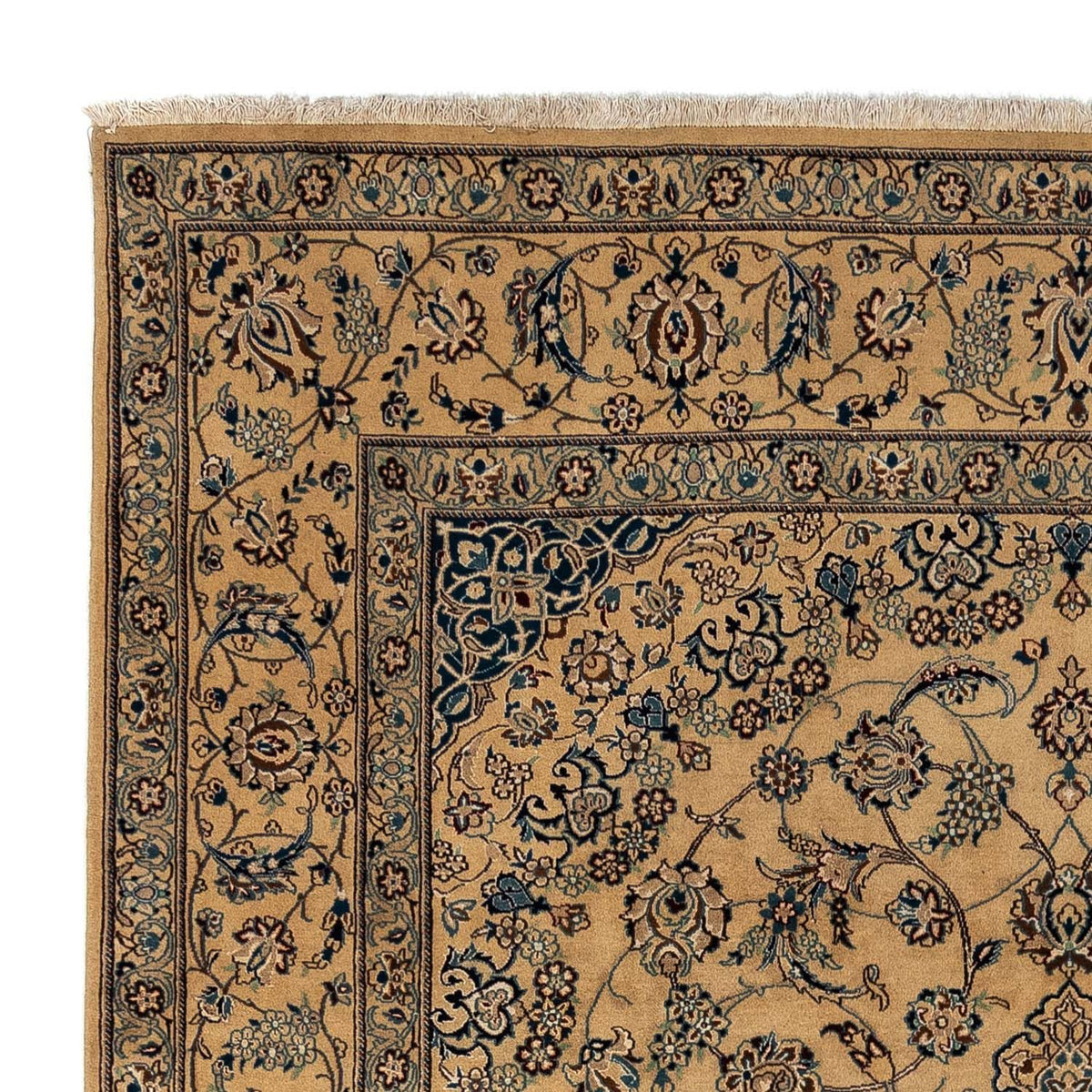 Dywan perski - Nain - Królewski - 343 x 242 cm - jasnobrązowy