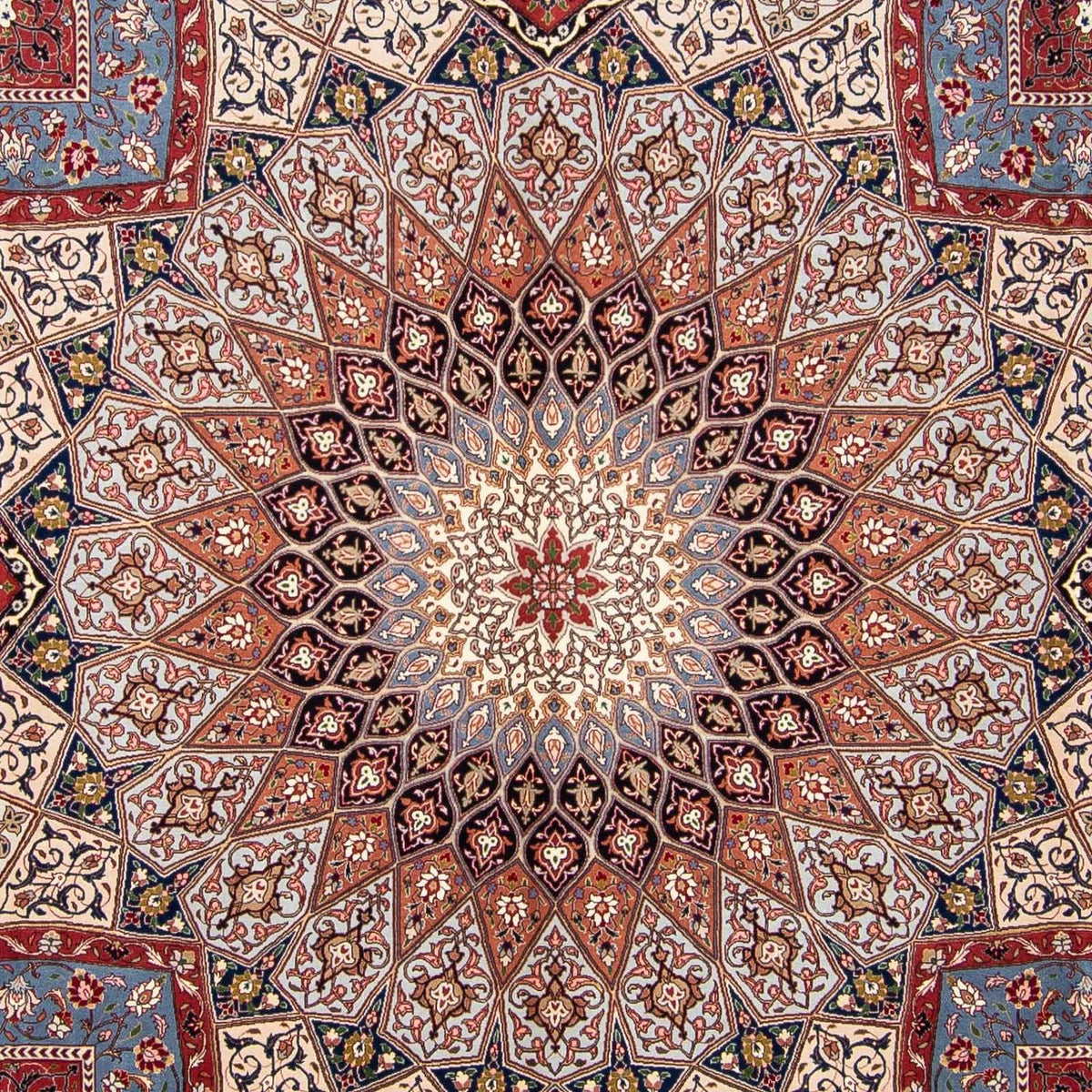 Dywan perski - Tabriz - Królewski kwadratowy  - 300 x 298 cm - wielokolorowy