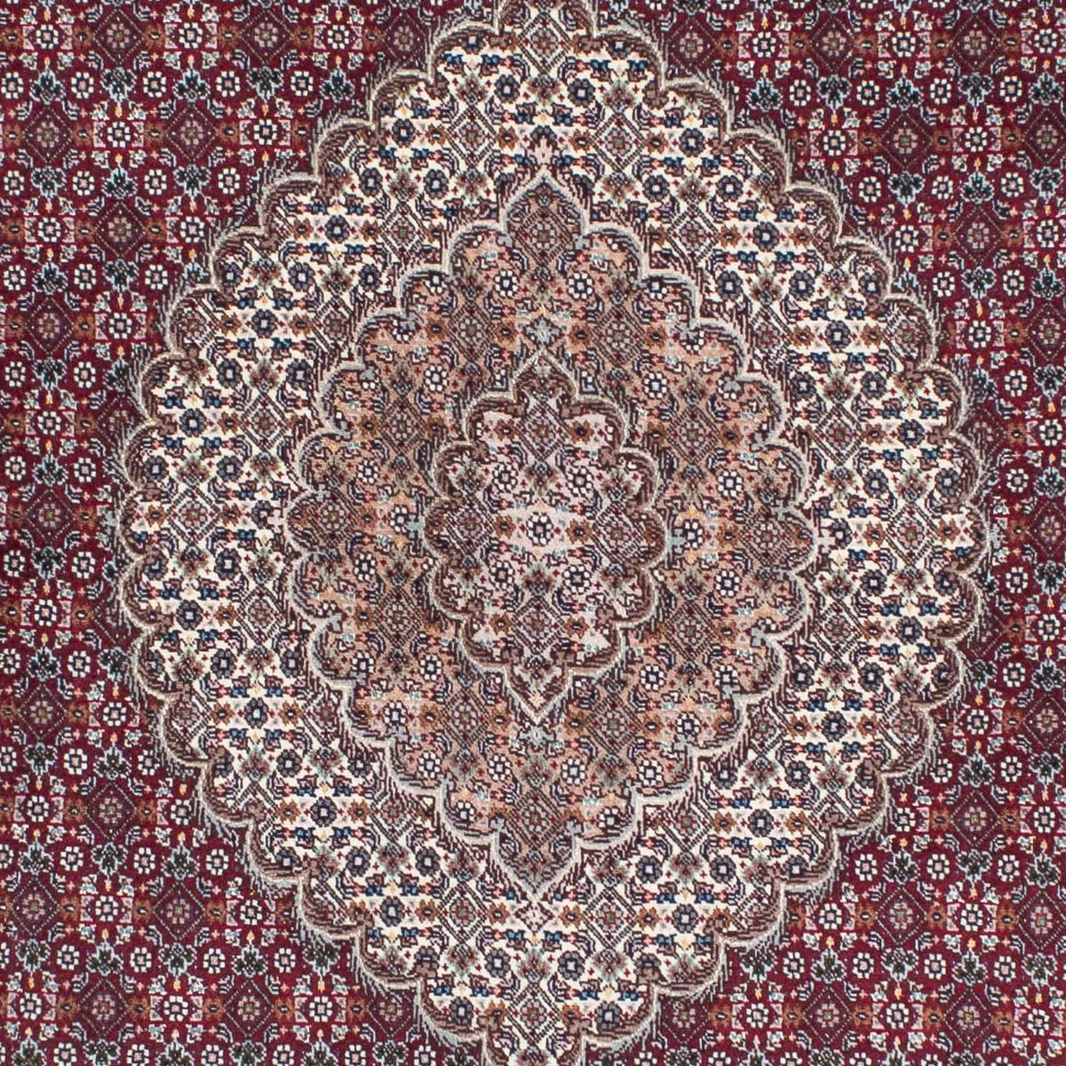 Dywan perski - Tabriz - 210 x 152 cm - ciemna czerwień