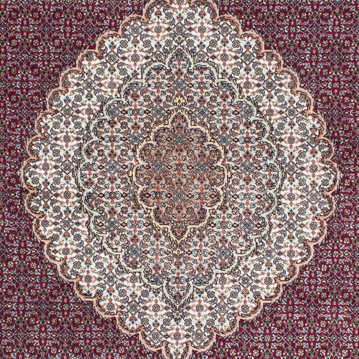 Dywan perski - Tabriz - 206 x 153 cm - ciemna czerwień
