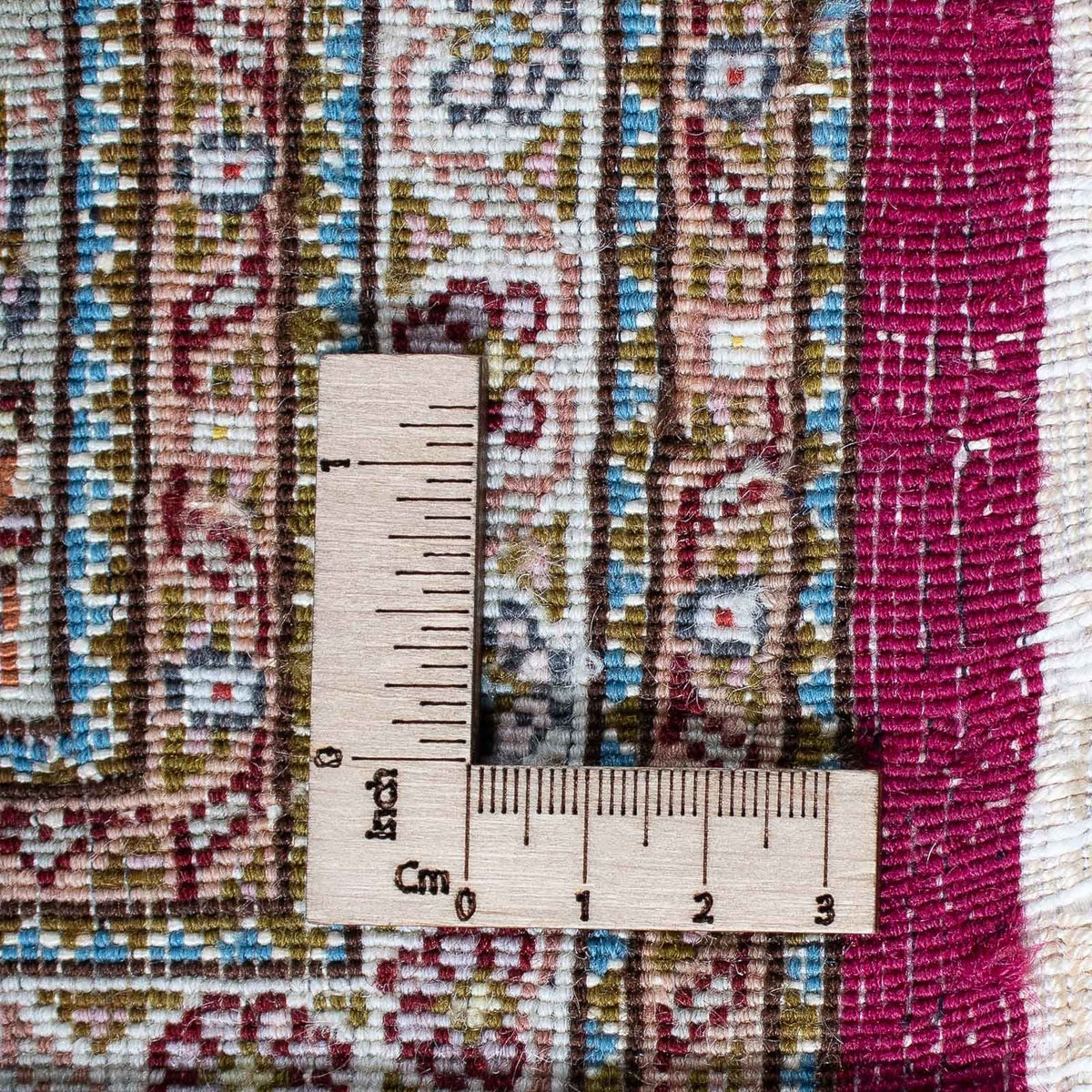 Dywan perski - Tabriz - 206 x 153 cm - ciemna czerwień