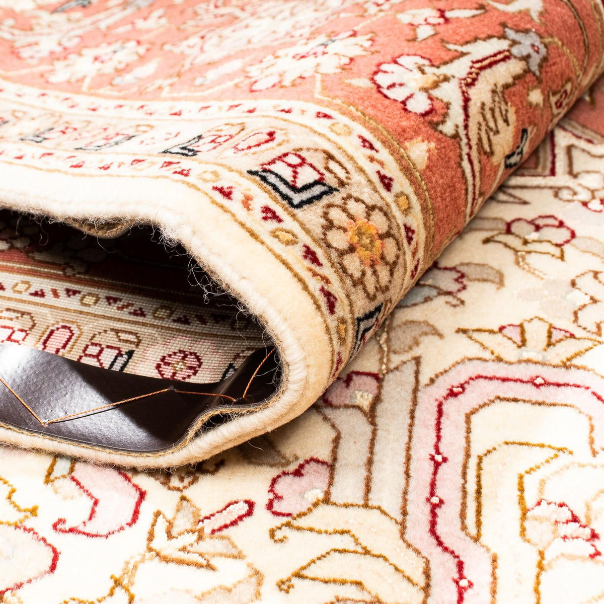 Dywan perski - Tabriz - Królewski - 305 x 207 cm - beżowy