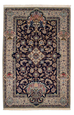 Dywan perski - Isfahan - Premium - 235 x 160 cm - ciemnoniebieski