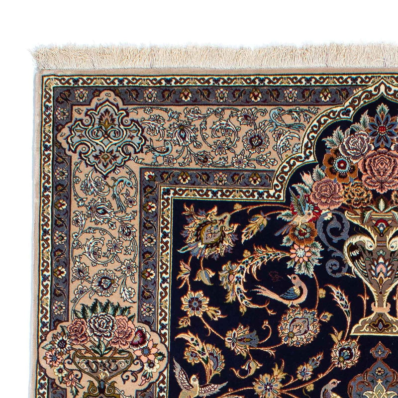 Dywan perski - Isfahan - Premium - 235 x 160 cm - ciemnoniebieski