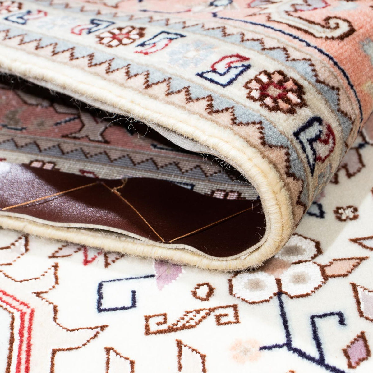 Dywan perski - Tabriz - Królewski - 202 x 150 cm - beżowy