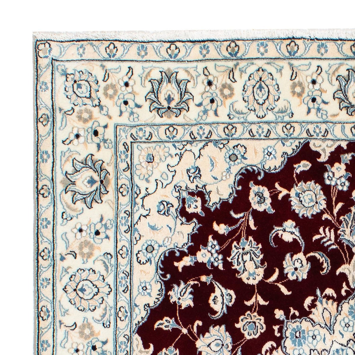 Dywan perski - Nain - Królewski kwadratowy  - 156 x 145 cm - ciemna czerwień