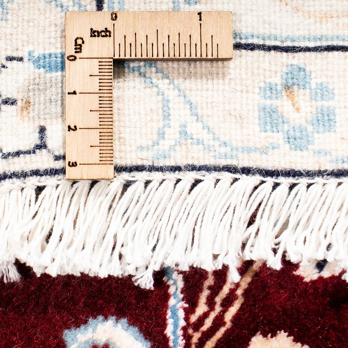 Dywan perski - Nain - Królewski kwadratowy  - 156 x 145 cm - ciemna czerwień